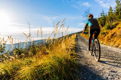 Woman on bicycle